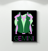 Gemini Wrapped Canvas 8x10 | Zodiac Series 4 - Beyond T-shirts